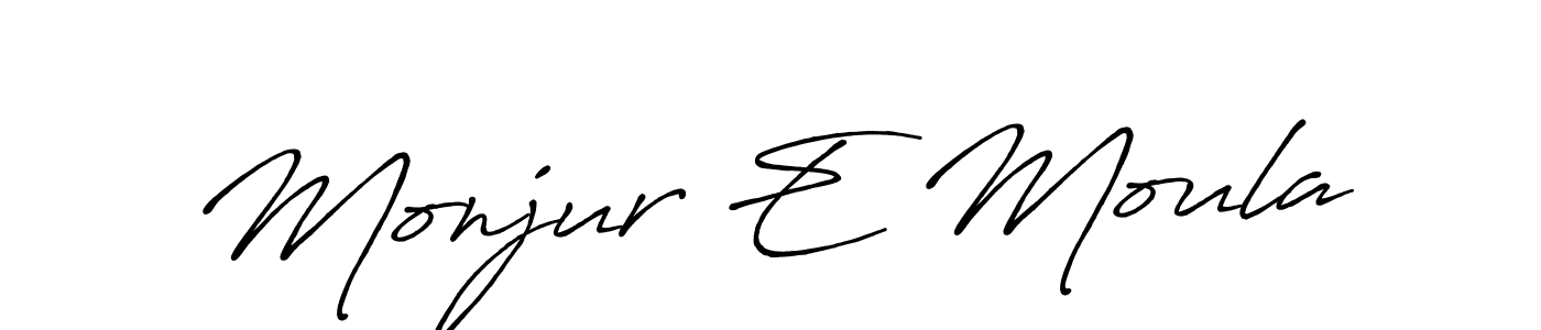 Similarly Antro_Vectra_Bolder is the best handwritten signature design. Signature creator online .You can use it as an online autograph creator for name Monjur E Moula. Monjur E Moula signature style 7 images and pictures png