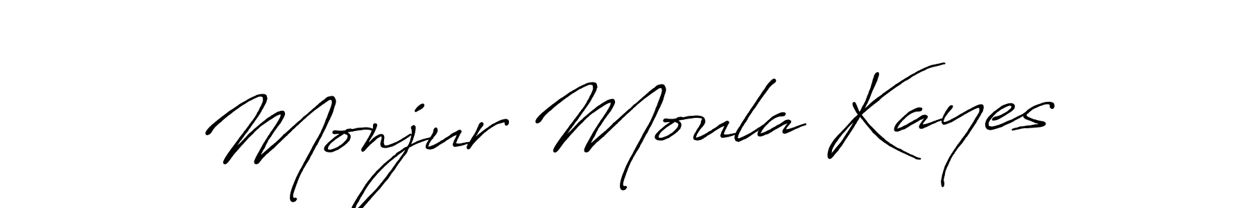 Also we have Monjur Moula Kayes name is the best signature style. Create professional handwritten signature collection using Antro_Vectra_Bolder autograph style. Monjur Moula Kayes signature style 7 images and pictures png