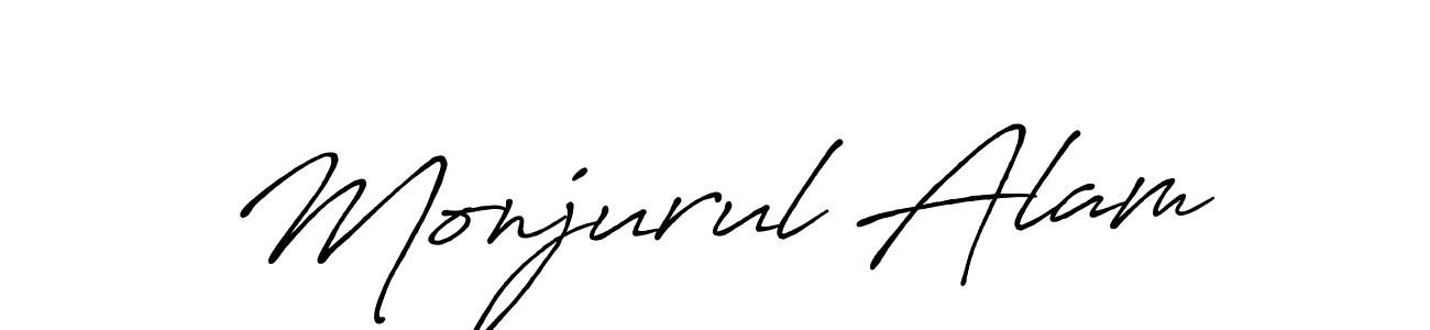 Create a beautiful signature design for name Monjurul Alam. With this signature (Antro_Vectra_Bolder) fonts, you can make a handwritten signature for free. Monjurul Alam signature style 7 images and pictures png