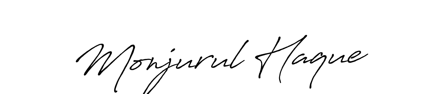 Use a signature maker to create a handwritten signature online. With this signature software, you can design (Antro_Vectra_Bolder) your own signature for name Monjurul Haque. Monjurul Haque signature style 7 images and pictures png