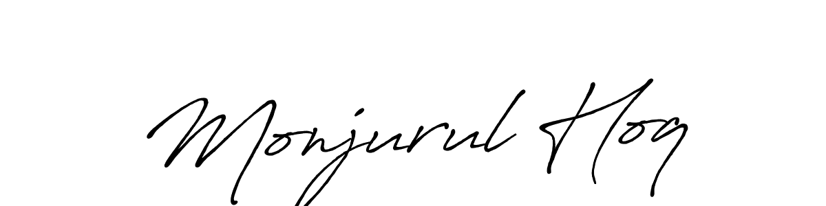 How to make Monjurul Hoq name signature. Use Antro_Vectra_Bolder style for creating short signs online. This is the latest handwritten sign. Monjurul Hoq signature style 7 images and pictures png