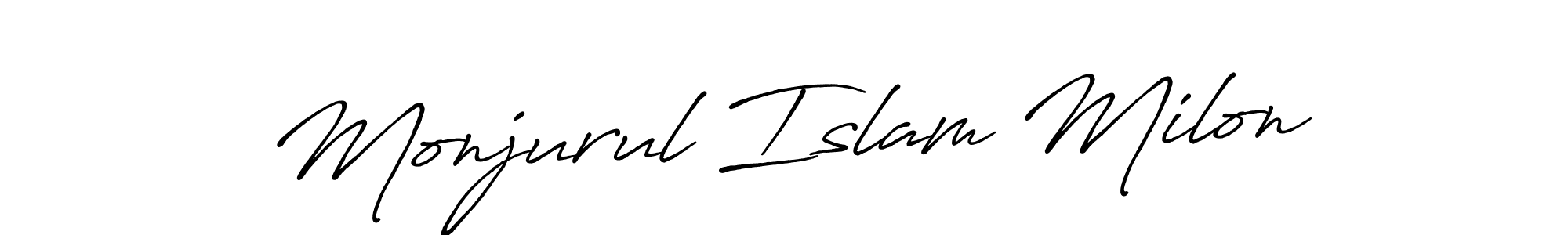 Antro_Vectra_Bolder is a professional signature style that is perfect for those who want to add a touch of class to their signature. It is also a great choice for those who want to make their signature more unique. Get Monjurul Islam Milon name to fancy signature for free. Monjurul Islam Milon signature style 7 images and pictures png