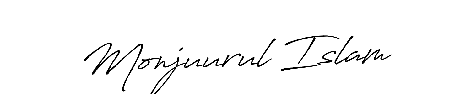 Design your own signature with our free online signature maker. With this signature software, you can create a handwritten (Antro_Vectra_Bolder) signature for name Monjuurul Islam. Monjuurul Islam signature style 7 images and pictures png