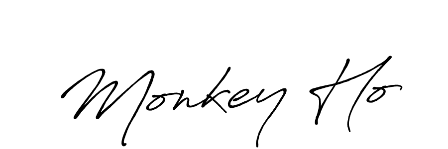 Use a signature maker to create a handwritten signature online. With this signature software, you can design (Antro_Vectra_Bolder) your own signature for name Monkey Ho. Monkey Ho signature style 7 images and pictures png