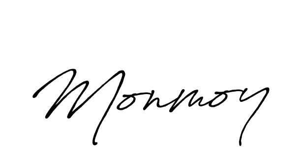Use a signature maker to create a handwritten signature online. With this signature software, you can design (Antro_Vectra_Bolder) your own signature for name Monmoy. Monmoy signature style 7 images and pictures png