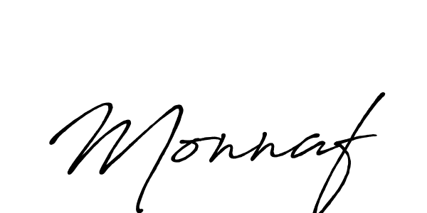 Make a beautiful signature design for name Monnaf. With this signature (Antro_Vectra_Bolder) style, you can create a handwritten signature for free. Monnaf signature style 7 images and pictures png