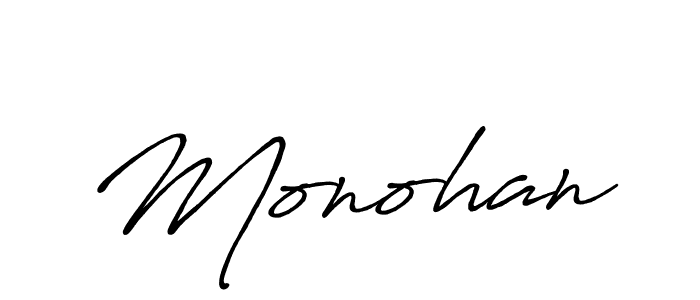 Monohan stylish signature style. Best Handwritten Sign (Antro_Vectra_Bolder) for my name. Handwritten Signature Collection Ideas for my name Monohan. Monohan signature style 7 images and pictures png