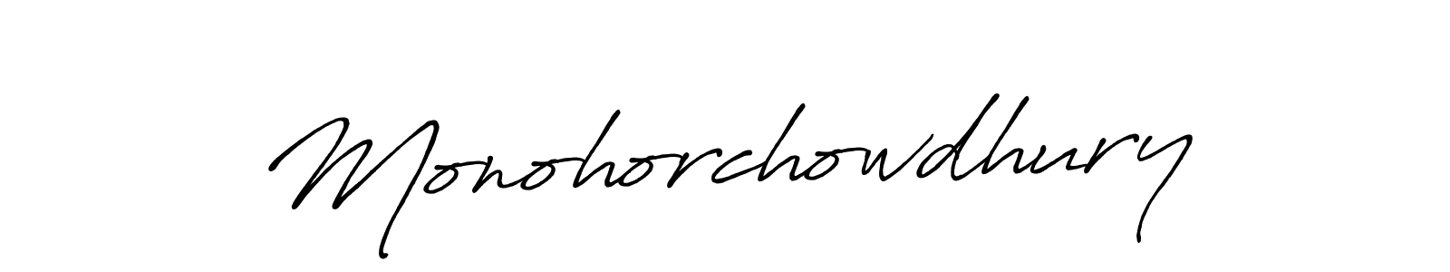 Create a beautiful signature design for name Monohorchowdhury. With this signature (Antro_Vectra_Bolder) fonts, you can make a handwritten signature for free. Monohorchowdhury signature style 7 images and pictures png