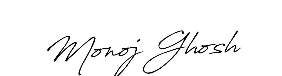 Also we have Monoj Ghosh name is the best signature style. Create professional handwritten signature collection using Antro_Vectra_Bolder autograph style. Monoj Ghosh signature style 7 images and pictures png