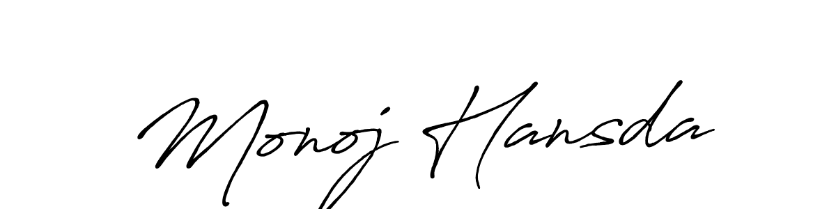 Antro_Vectra_Bolder is a professional signature style that is perfect for those who want to add a touch of class to their signature. It is also a great choice for those who want to make their signature more unique. Get Monoj Hansda name to fancy signature for free. Monoj Hansda signature style 7 images and pictures png