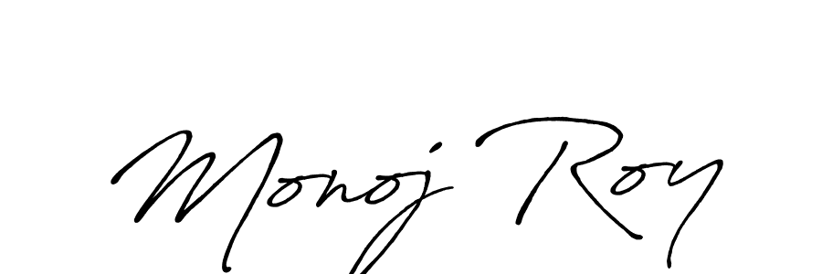 Also You can easily find your signature by using the search form. We will create Monoj Roy name handwritten signature images for you free of cost using Antro_Vectra_Bolder sign style. Monoj Roy signature style 7 images and pictures png