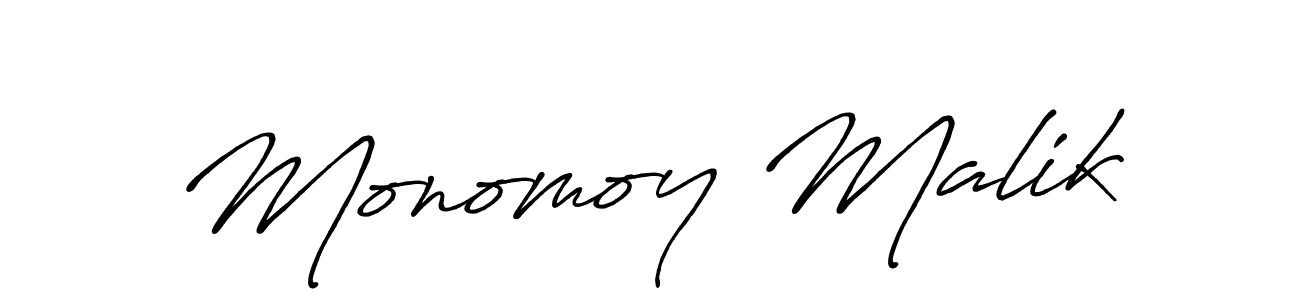 You should practise on your own different ways (Antro_Vectra_Bolder) to write your name (Monomoy Malik) in signature. don't let someone else do it for you. Monomoy Malik signature style 7 images and pictures png