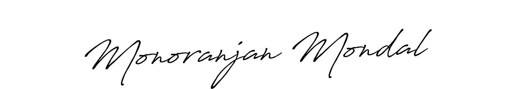 Create a beautiful signature design for name Monoranjan Mondal. With this signature (Antro_Vectra_Bolder) fonts, you can make a handwritten signature for free. Monoranjan Mondal signature style 7 images and pictures png