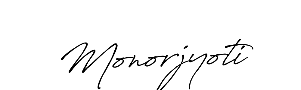 Monorjyoti stylish signature style. Best Handwritten Sign (Antro_Vectra_Bolder) for my name. Handwritten Signature Collection Ideas for my name Monorjyoti. Monorjyoti signature style 7 images and pictures png