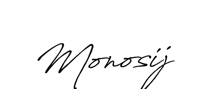 How to make Monosij name signature. Use Antro_Vectra_Bolder style for creating short signs online. This is the latest handwritten sign. Monosij signature style 7 images and pictures png