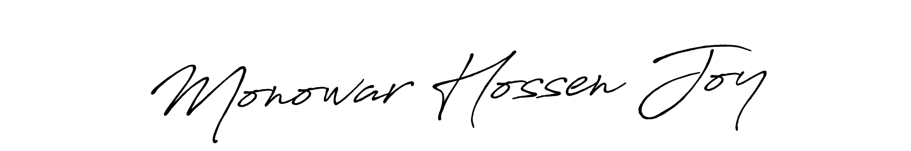 Design your own signature with our free online signature maker. With this signature software, you can create a handwritten (Antro_Vectra_Bolder) signature for name Monowar Hossen Joy. Monowar Hossen Joy signature style 7 images and pictures png