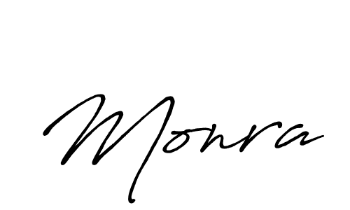 Design your own signature with our free online signature maker. With this signature software, you can create a handwritten (Antro_Vectra_Bolder) signature for name Monra. Monra signature style 7 images and pictures png