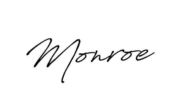 Also You can easily find your signature by using the search form. We will create Monroe name handwritten signature images for you free of cost using Antro_Vectra_Bolder sign style. Monroe signature style 7 images and pictures png