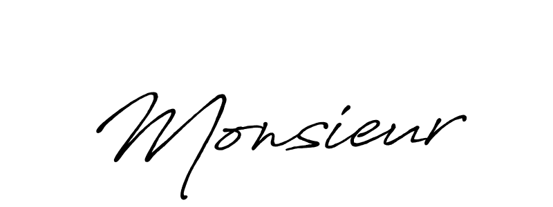 The best way (Antro_Vectra_Bolder) to make a short signature is to pick only two or three words in your name. The name Monsieur include a total of six letters. For converting this name. Monsieur signature style 7 images and pictures png