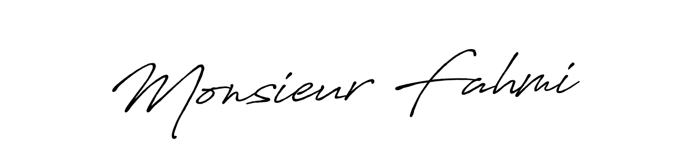 Here are the top 10 professional signature styles for the name Monsieur Fahmi. These are the best autograph styles you can use for your name. Monsieur Fahmi signature style 7 images and pictures png