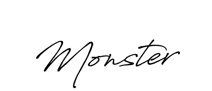 Use a signature maker to create a handwritten signature online. With this signature software, you can design (Antro_Vectra_Bolder) your own signature for name Monster. Monster signature style 7 images and pictures png