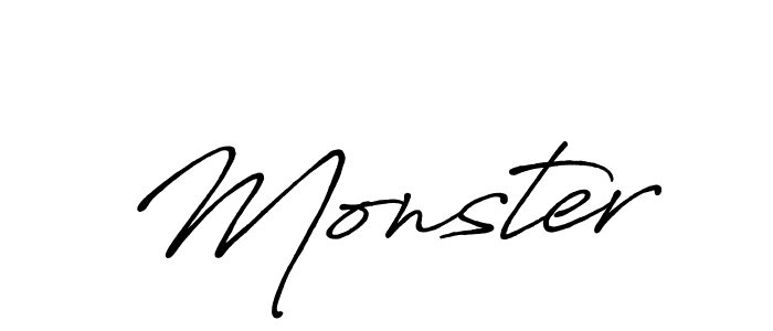 Use a signature maker to create a handwritten signature online. With this signature software, you can design (Antro_Vectra_Bolder) your own signature for name Monster. Monster signature style 7 images and pictures png