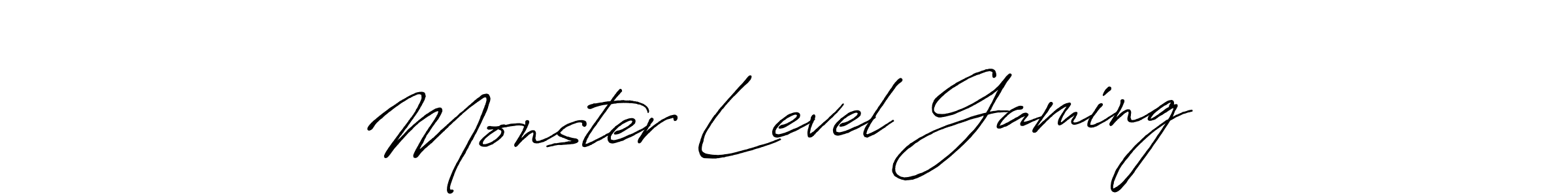 How to make Monster Level Gaming ⚡ signature? Antro_Vectra_Bolder is a professional autograph style. Create handwritten signature for Monster Level Gaming ⚡ name. Monster Level Gaming ⚡ signature style 7 images and pictures png