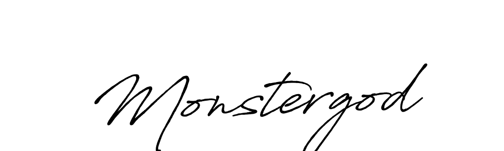 Design your own signature with our free online signature maker. With this signature software, you can create a handwritten (Antro_Vectra_Bolder) signature for name Monstergod. Monstergod signature style 7 images and pictures png