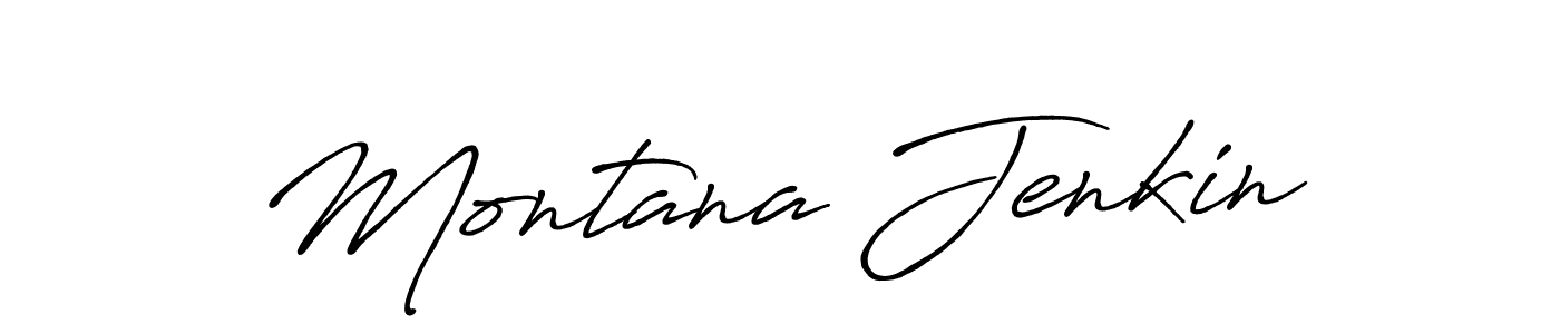 The best way (Antro_Vectra_Bolder) to make a short signature is to pick only two or three words in your name. The name Montana Jenkin include a total of six letters. For converting this name. Montana Jenkin signature style 7 images and pictures png