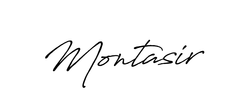 How to make Montasir name signature. Use Antro_Vectra_Bolder style for creating short signs online. This is the latest handwritten sign. Montasir signature style 7 images and pictures png