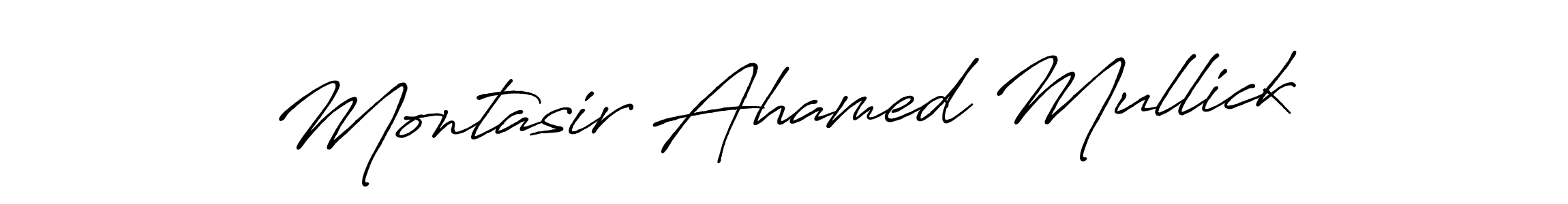 Make a beautiful signature design for name Montasir Ahamed Mullick. With this signature (Antro_Vectra_Bolder) style, you can create a handwritten signature for free. Montasir Ahamed Mullick signature style 7 images and pictures png
