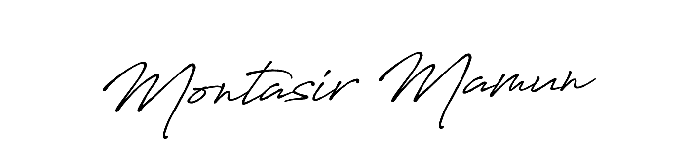 Create a beautiful signature design for name Montasir Mamun. With this signature (Antro_Vectra_Bolder) fonts, you can make a handwritten signature for free. Montasir Mamun signature style 7 images and pictures png