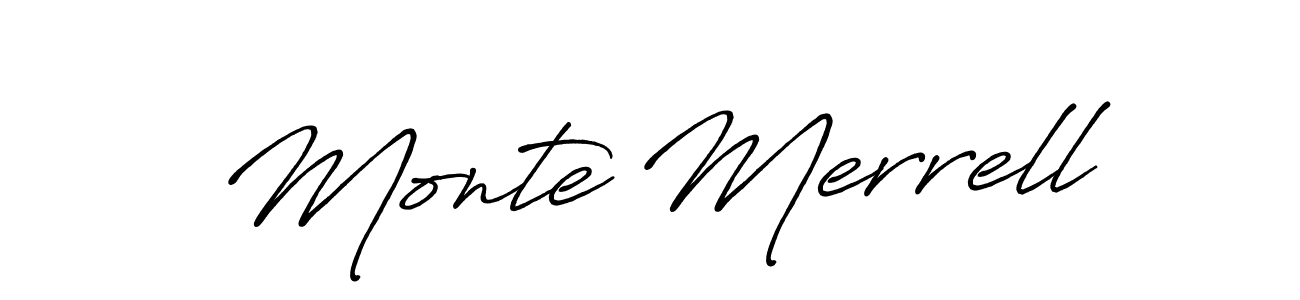if you are searching for the best signature style for your name Monte Merrell. so please give up your signature search. here we have designed multiple signature styles  using Antro_Vectra_Bolder. Monte Merrell signature style 7 images and pictures png