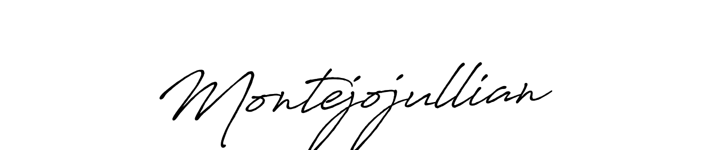 Make a beautiful signature design for name Montejojullian. With this signature (Antro_Vectra_Bolder) style, you can create a handwritten signature for free. Montejojullian signature style 7 images and pictures png