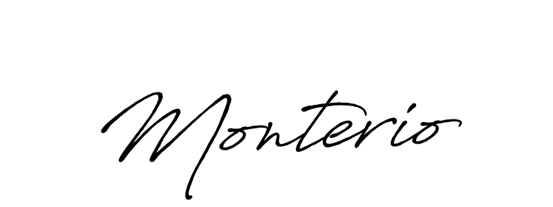 Monterio stylish signature style. Best Handwritten Sign (Antro_Vectra_Bolder) for my name. Handwritten Signature Collection Ideas for my name Monterio. Monterio signature style 7 images and pictures png