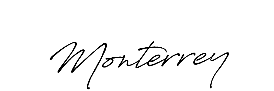 Create a beautiful signature design for name Monterrey. With this signature (Antro_Vectra_Bolder) fonts, you can make a handwritten signature for free. Monterrey signature style 7 images and pictures png