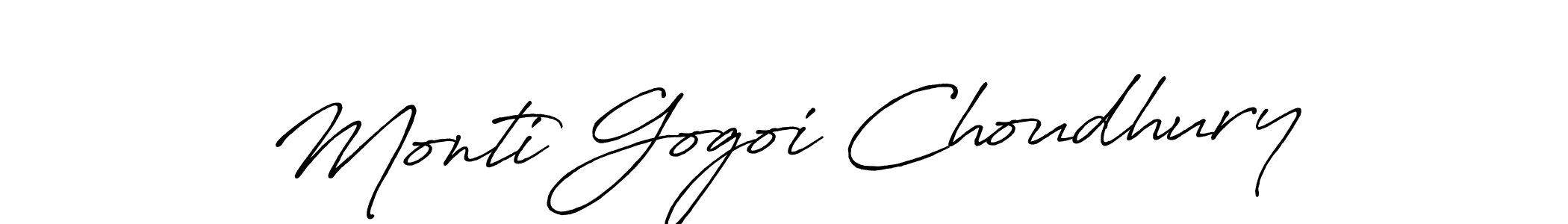 You should practise on your own different ways (Antro_Vectra_Bolder) to write your name (Monti Gogoi Choudhury) in signature. don't let someone else do it for you. Monti Gogoi Choudhury signature style 7 images and pictures png