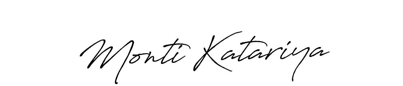 Also we have Monti Katariya name is the best signature style. Create professional handwritten signature collection using Antro_Vectra_Bolder autograph style. Monti Katariya signature style 7 images and pictures png