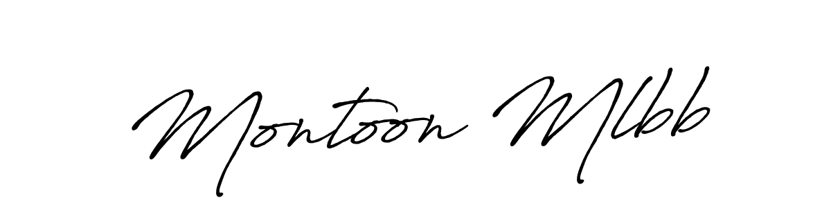 How to make Montoon Mlbb name signature. Use Antro_Vectra_Bolder style for creating short signs online. This is the latest handwritten sign. Montoon Mlbb signature style 7 images and pictures png