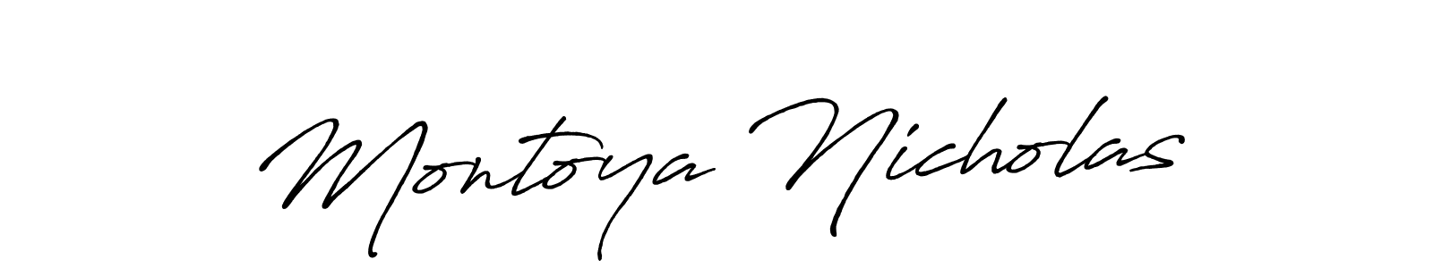 How to make Montoya Nicholas signature? Antro_Vectra_Bolder is a professional autograph style. Create handwritten signature for Montoya Nicholas name. Montoya Nicholas signature style 7 images and pictures png