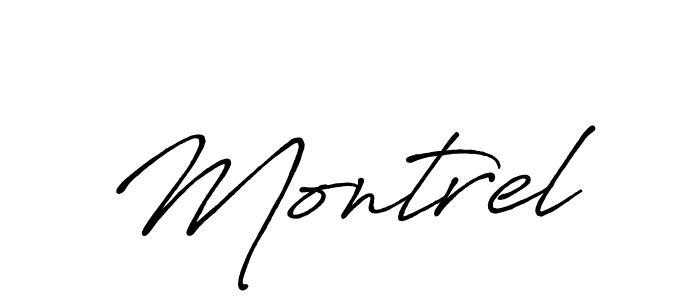 Use a signature maker to create a handwritten signature online. With this signature software, you can design (Antro_Vectra_Bolder) your own signature for name Montrel. Montrel signature style 7 images and pictures png