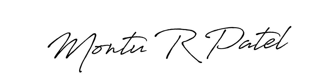 if you are searching for the best signature style for your name Montu R Patel. so please give up your signature search. here we have designed multiple signature styles  using Antro_Vectra_Bolder. Montu R Patel signature style 7 images and pictures png