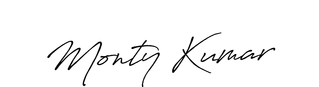 How to make Monty Kumar signature? Antro_Vectra_Bolder is a professional autograph style. Create handwritten signature for Monty Kumar name. Monty Kumar signature style 7 images and pictures png