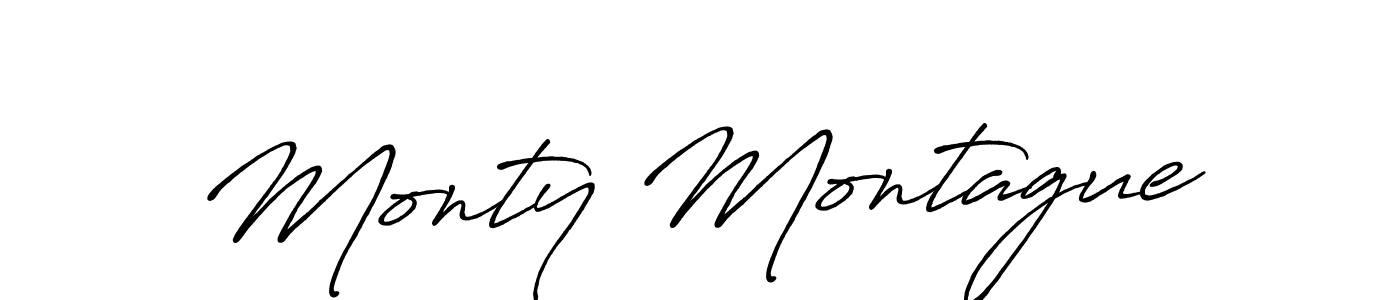 Similarly Antro_Vectra_Bolder is the best handwritten signature design. Signature creator online .You can use it as an online autograph creator for name Monty Montague. Monty Montague signature style 7 images and pictures png