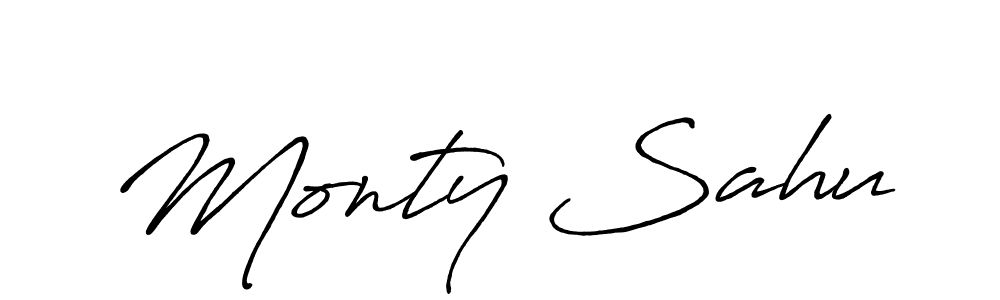 Make a beautiful signature design for name Monty Sahu. Use this online signature maker to create a handwritten signature for free. Monty Sahu signature style 7 images and pictures png