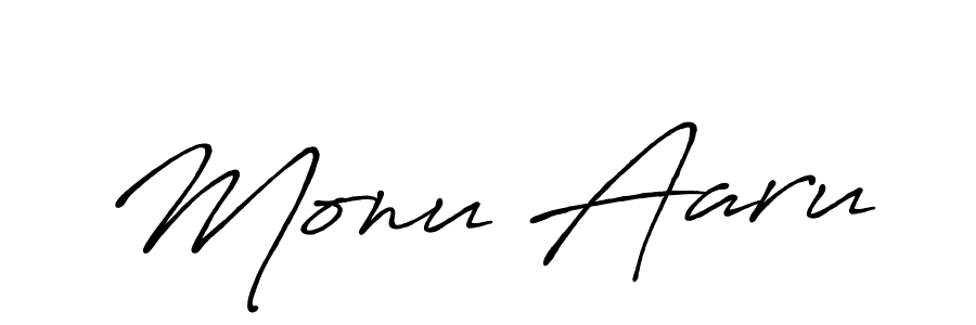 The best way (Antro_Vectra_Bolder) to make a short signature is to pick only two or three words in your name. The name Monu Aaru include a total of six letters. For converting this name. Monu Aaru signature style 7 images and pictures png