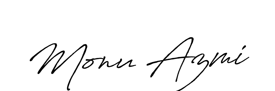 Monu Azmi stylish signature style. Best Handwritten Sign (Antro_Vectra_Bolder) for my name. Handwritten Signature Collection Ideas for my name Monu Azmi. Monu Azmi signature style 7 images and pictures png
