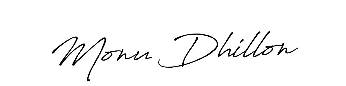 Make a short Monu Dhillon signature style. Manage your documents anywhere anytime using Antro_Vectra_Bolder. Create and add eSignatures, submit forms, share and send files easily. Monu Dhillon signature style 7 images and pictures png