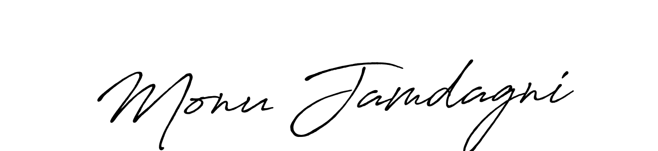 Also we have Monu Jamdagni name is the best signature style. Create professional handwritten signature collection using Antro_Vectra_Bolder autograph style. Monu Jamdagni signature style 7 images and pictures png
