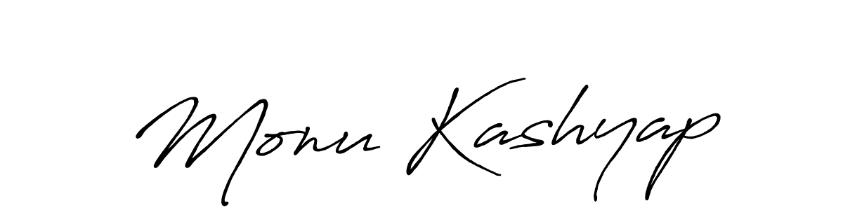 Use a signature maker to create a handwritten signature online. With this signature software, you can design (Antro_Vectra_Bolder) your own signature for name Monu Kashyap. Monu Kashyap signature style 7 images and pictures png